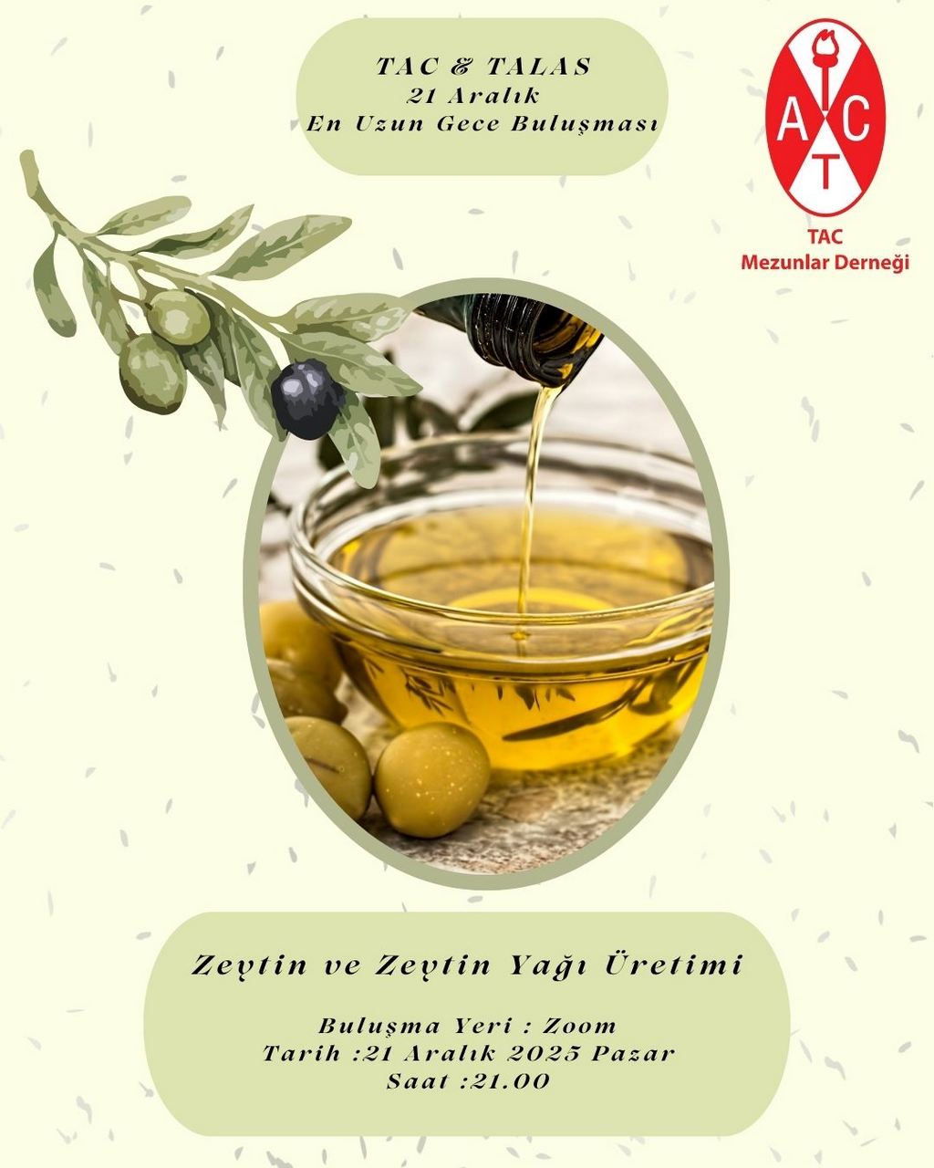 TALAS&TAC 21 Aralık  En Uzun Gece Zoom Buluşması