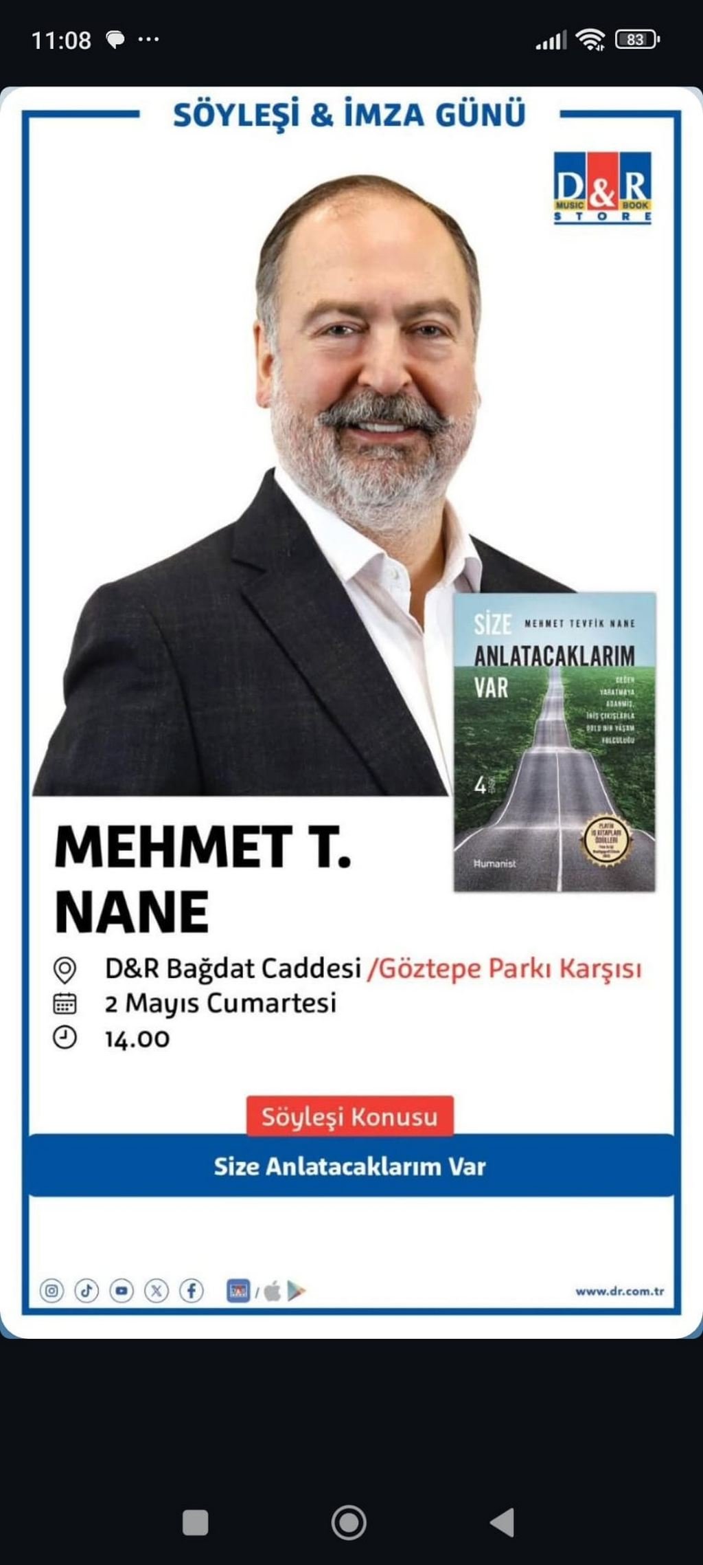 TAC'84 Mehmet T. Nane ile İmza Günü