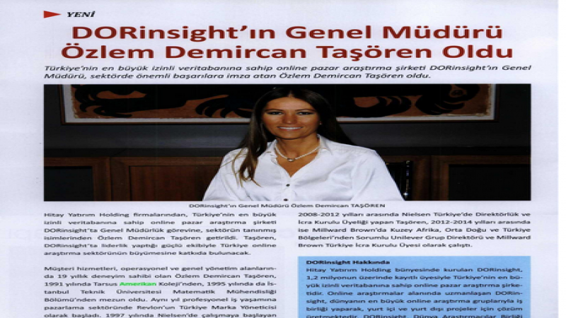 '91 Özlem Demircan Taşören'den Güzel Bir Haber